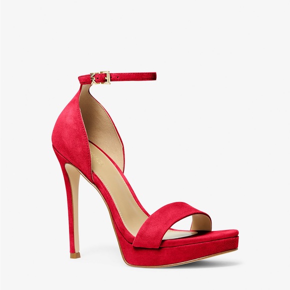 MICHAEL MICHAEL KORS Jordyn Suede Platform Sandal Size 9M - Picture 1 of 7